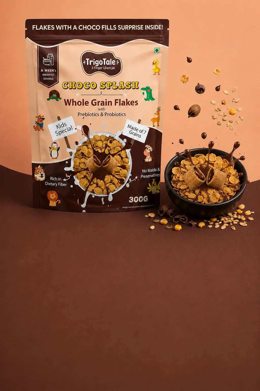Choco Splash Whole Grain Flakes